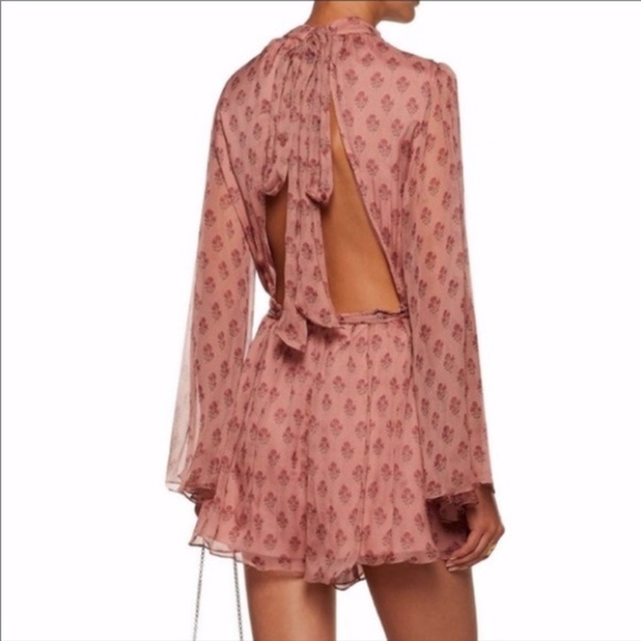 Zimmermann 100% Silk Karmic Stamp Ruffle Romper - Picture 5 of 9